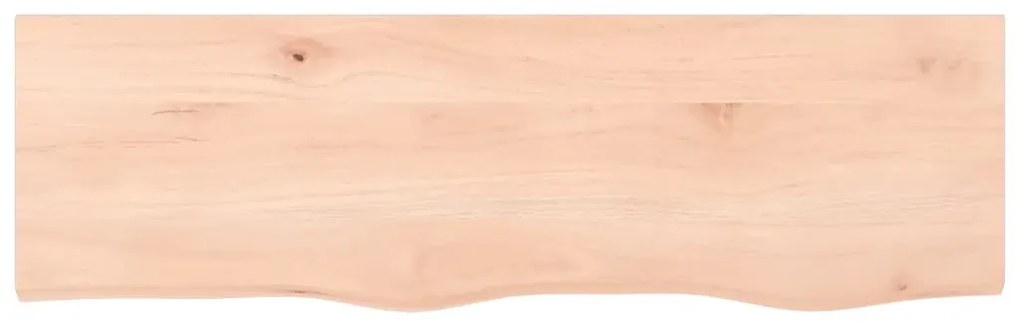 kezeletlen tömör tölgyfa fali polc 100x30x2 cm