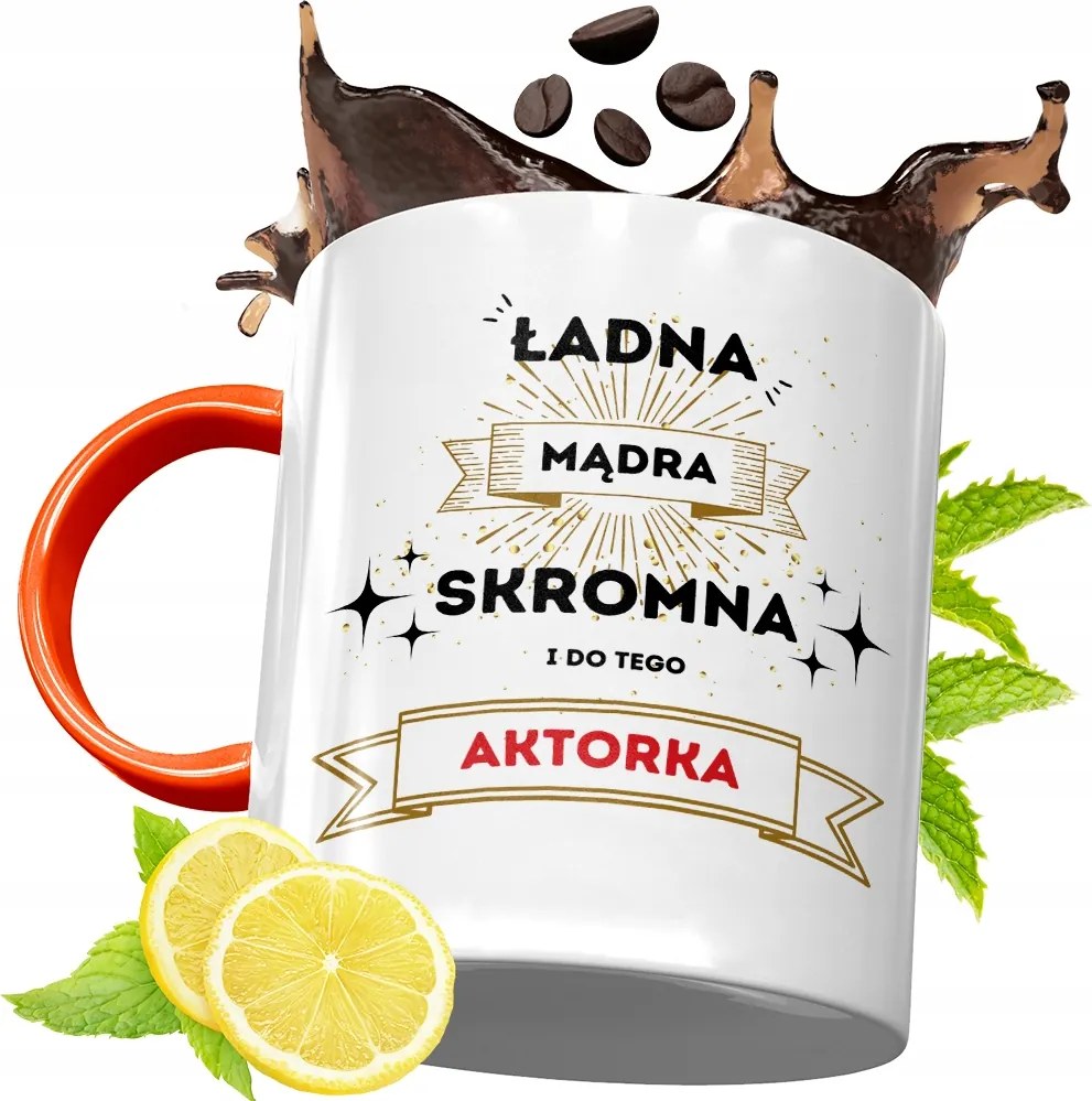 Narancssárga Bögre Színésznek Ajándék fényképes nyomtatással