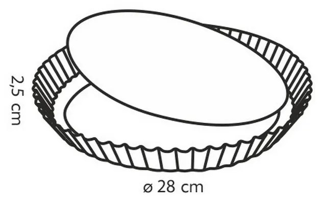 Tescoma DELÍCIA tortaforma hullámos oldallappal slecsatolható alappal 28 cm