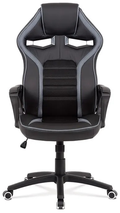 Gamerszék, Fekete Ekobőr, Hinta Mechanikával. KA-G406 GREY