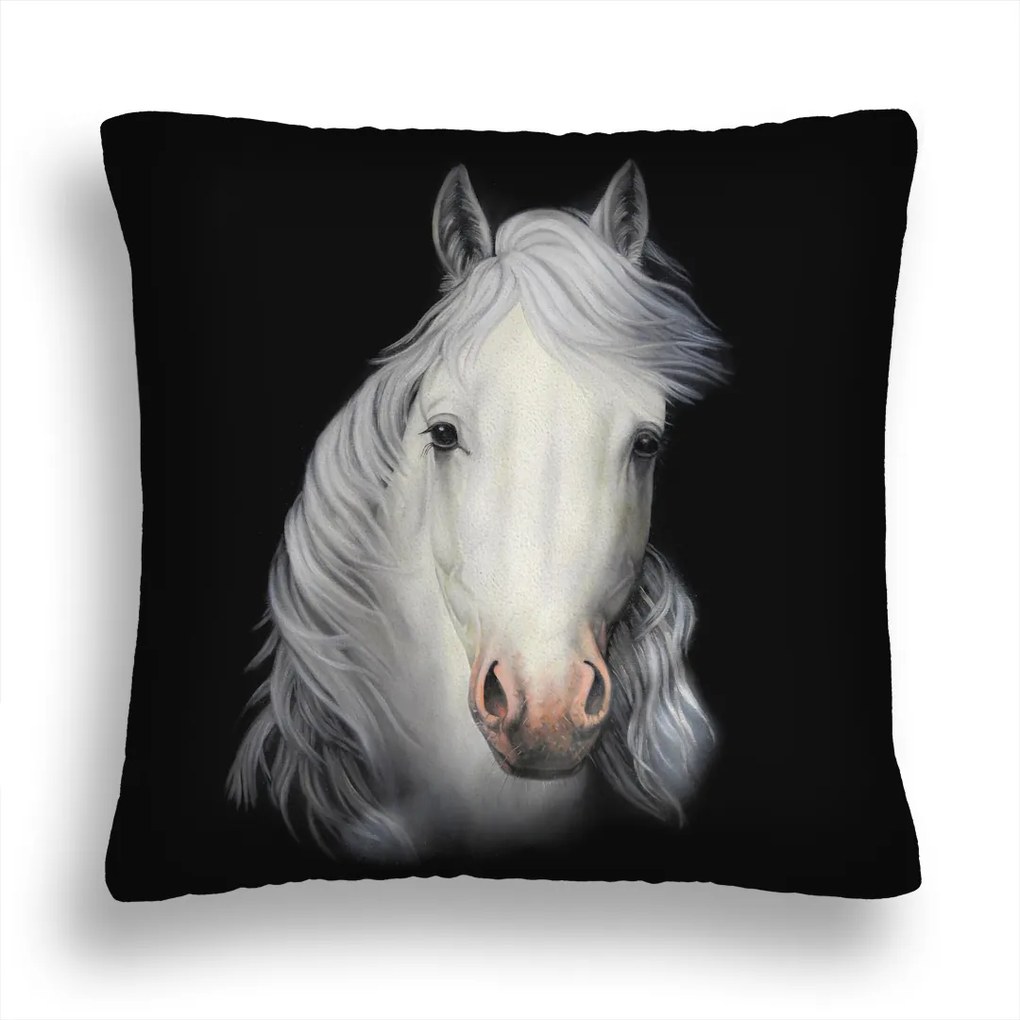 Párnahuzat Jancsi Art Fehér Ló 25 60x60