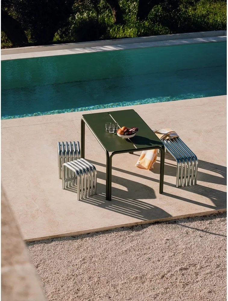 Ezüstszínű fém kerti szék Nokk – noo.ma