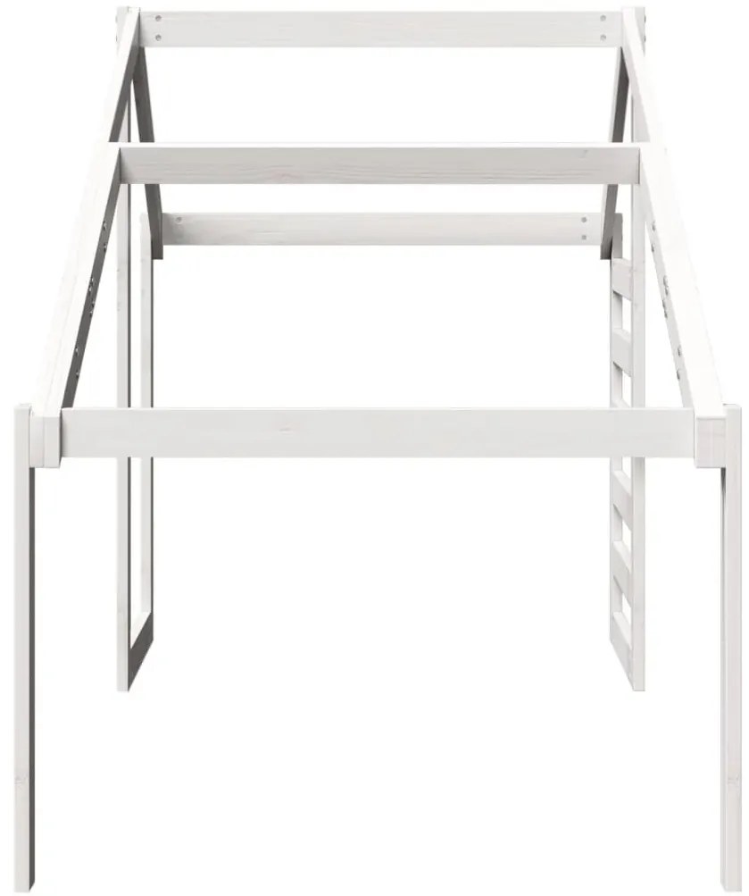 fehér tömör fenyőfa gyerekágytető 198 x 97 x 113 cm