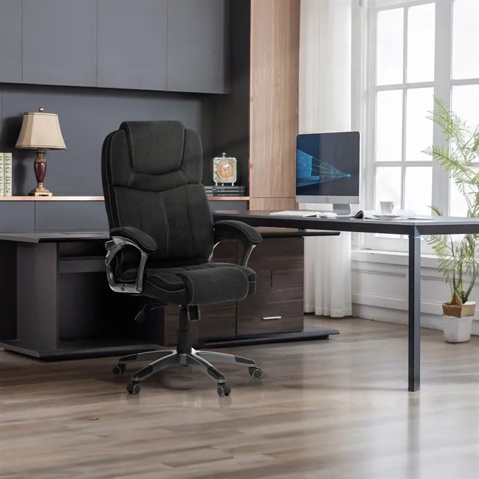 Irodai Forgószék Hintamechanizmussal Fekete Színben. KA-C715 BK2