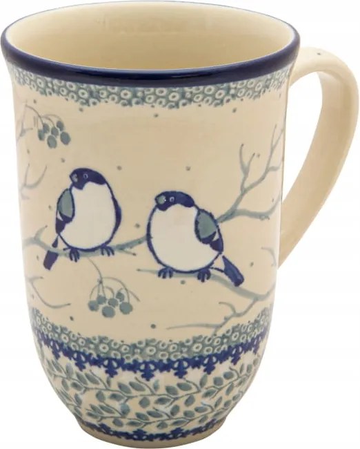 Bögre 500 ml Művészi kerámia Bolesławiec Gile egyedi U4830 Starzyk