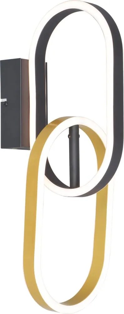 Zuma Line W241145502 - LED fali lámpa RAVON 2xLED/12W/230V fekete/arany