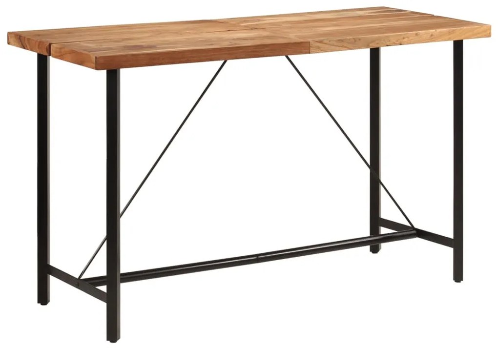 Tömör akácfa és vas bárasztal 180 x 70 x 107 cm