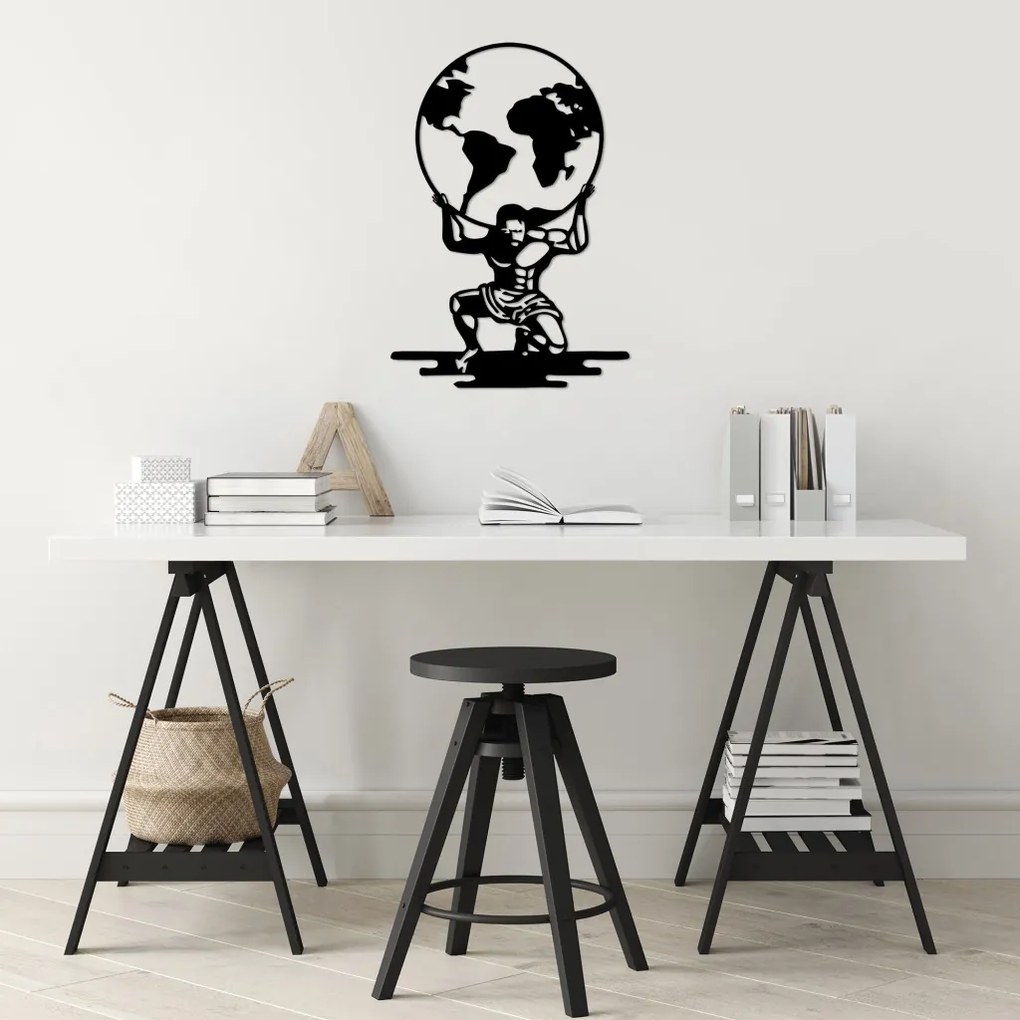 Atlas fém fali dekoráció, 49×70 cm