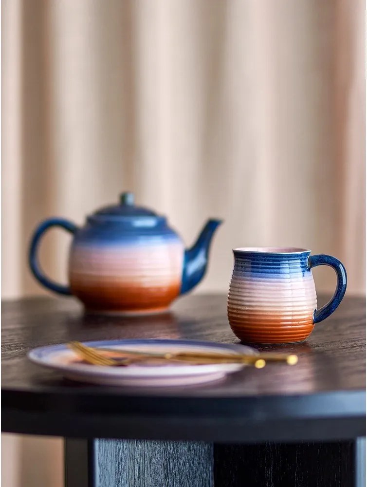 Kék-narancssárga kerámia bögre szett 4 db-os 200 ml Tatum – Bloomingville