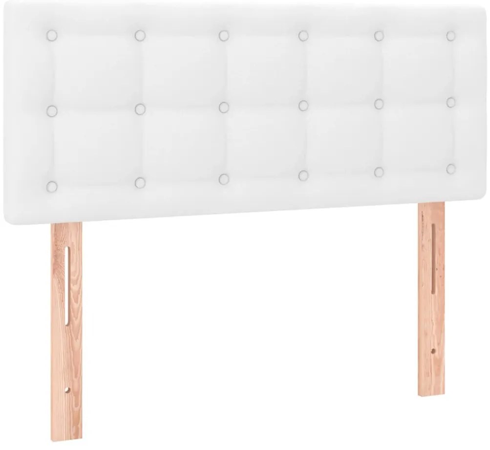fehér műbőr LED-es fejtámla 80 x 5 x 78/88 cm