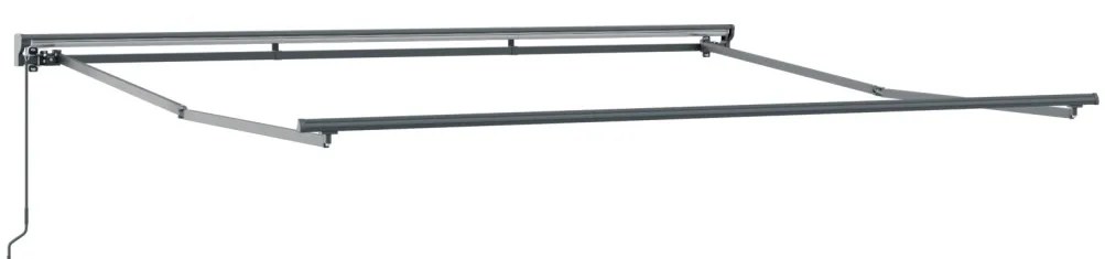 Kézi Behúzható Napellenző Narancs és Fehér 350x250 cm