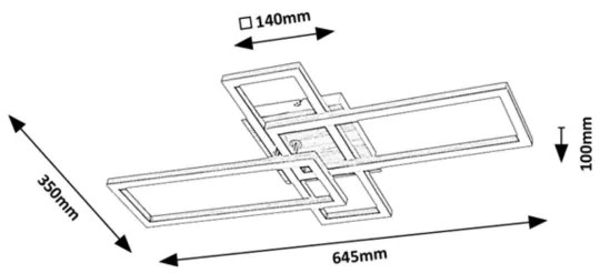 Rabalux 6590 - LED mennyezeti lámpa ASHTON LED/24W/230V