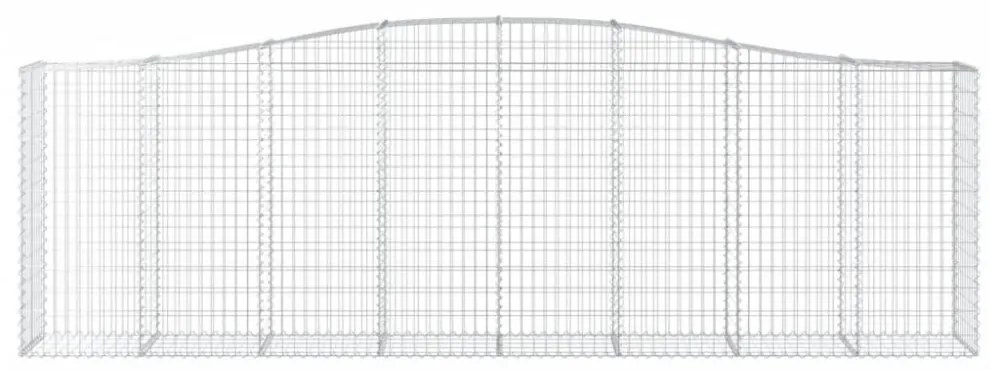 9 db íves horganyzott vas gabion kosár 400x50x120/140 cm