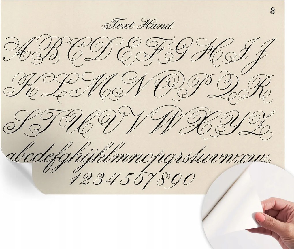 Fotótapéta Öntapadós Fali Falikép Kalligrafikus írás 152x104 cm