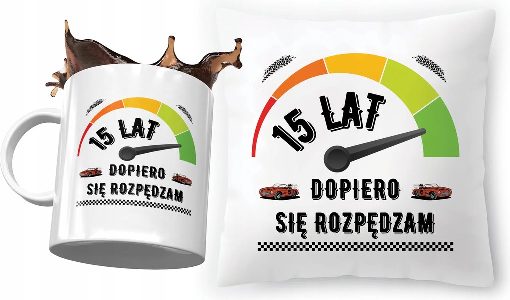 Születésnapi szett 15 15te 15. Párna Bögre Nyomtatott Fotóval