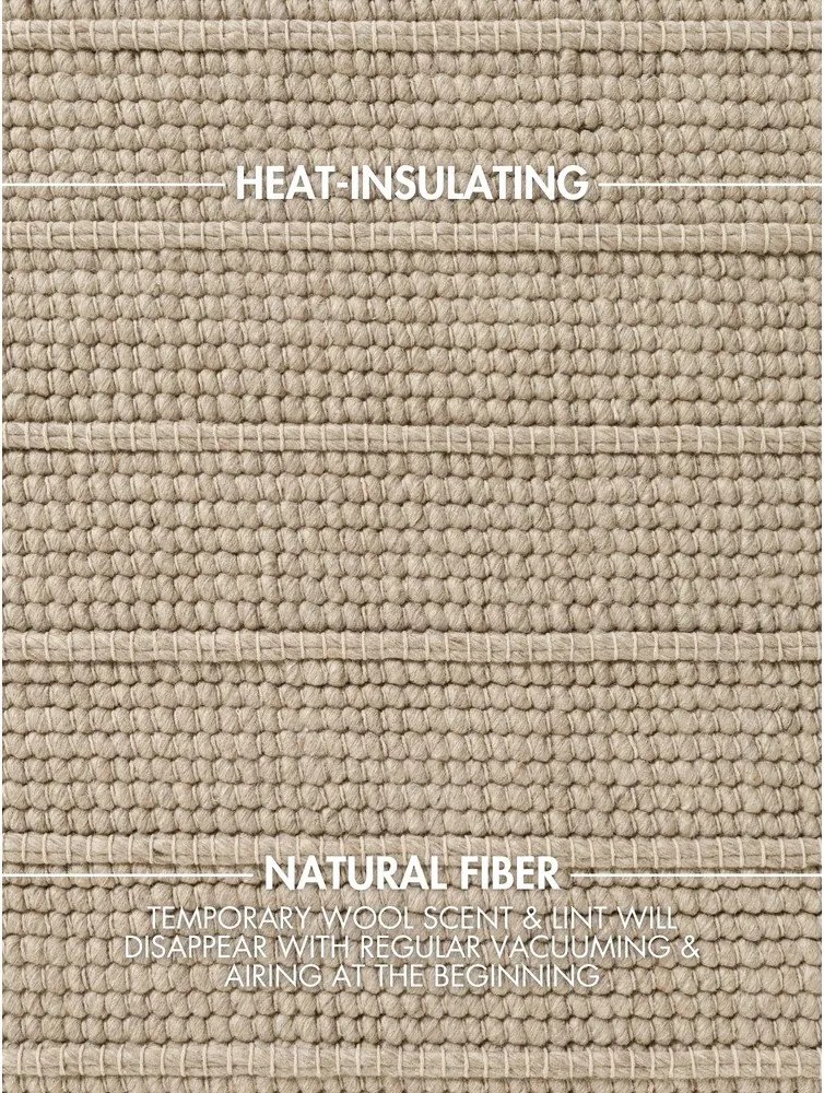 Bézs kézi szövésű gyapjú szőnyeg 160x230 cm Camden Parker – Ted Baker