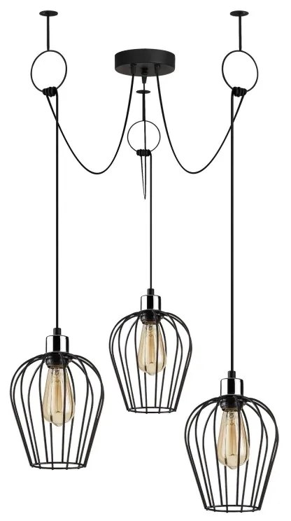 Tel black 3 mennyezeti lámpa