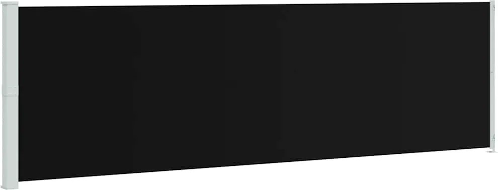 vidaXL fekete behúzható oldalsó terasznapellenző 180 x 600 cm