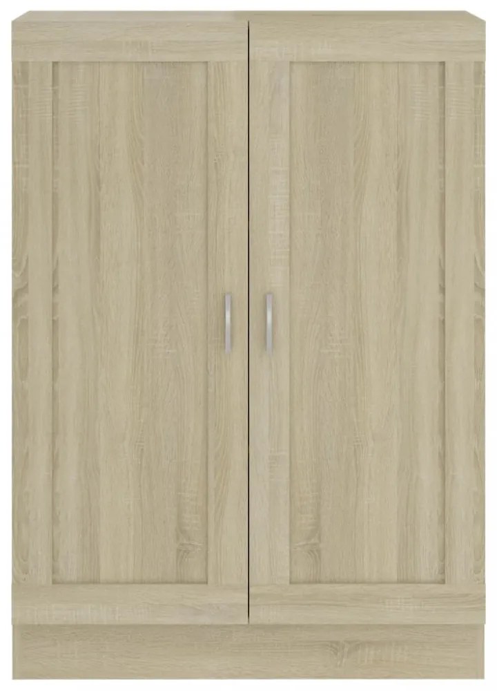sonoma tölgy színű szerelt fa könyvszekrény 82,5 x 30,5 x 115cm