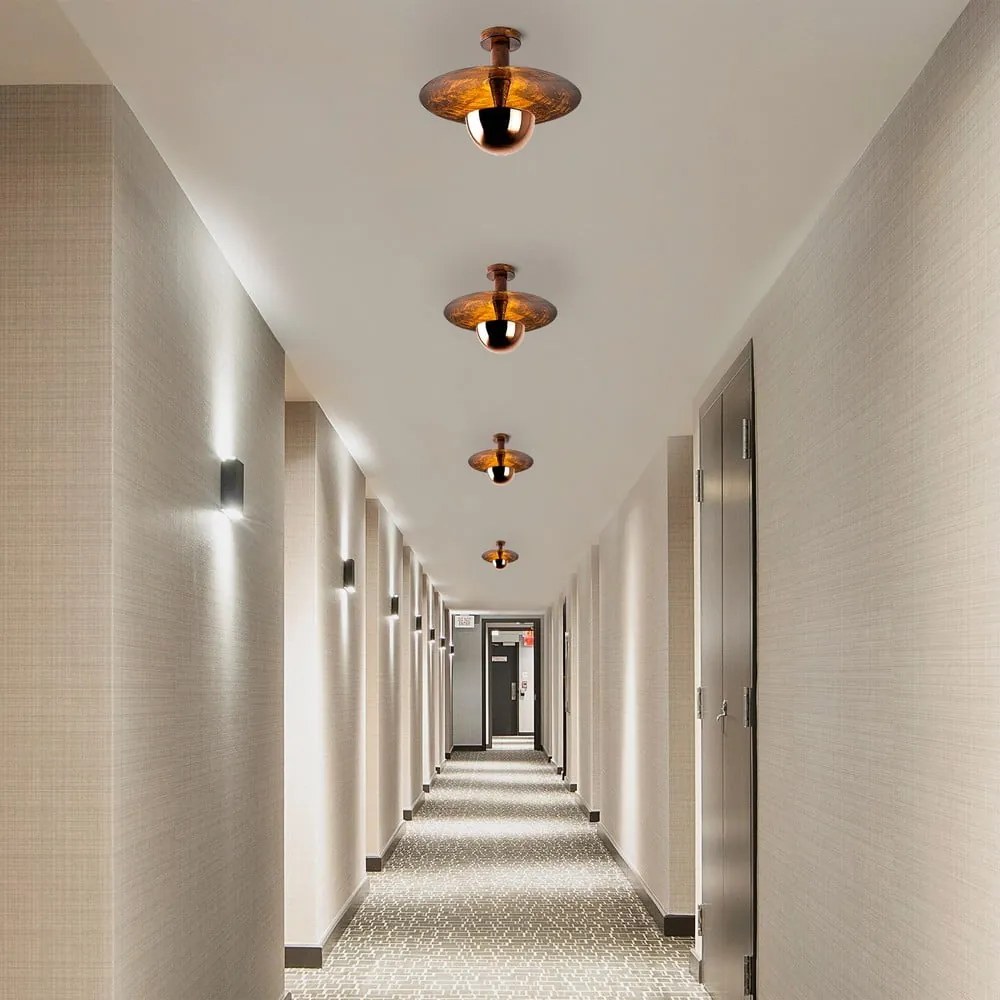 Rézszínű függőlámpa fém búrával ø 38 cm Kurt – Opviq lights