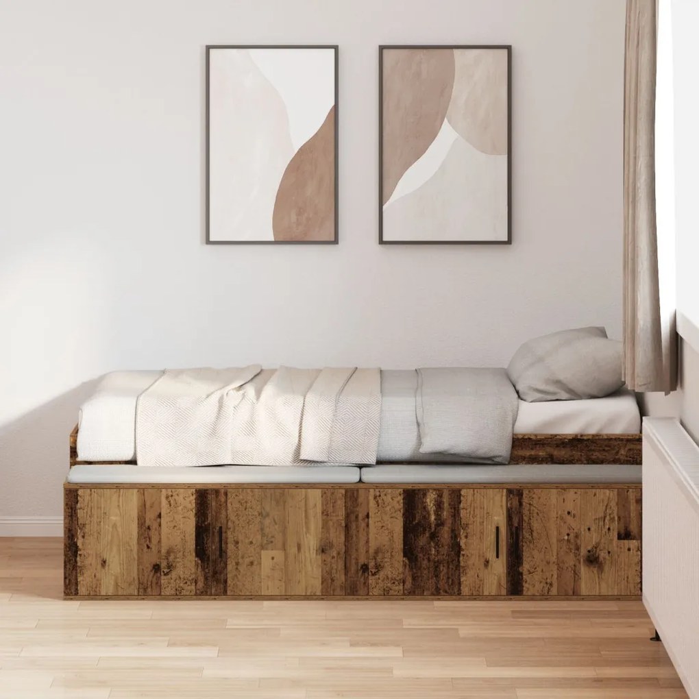 Tároló Ágykeret Régi Fa 80x200 cm