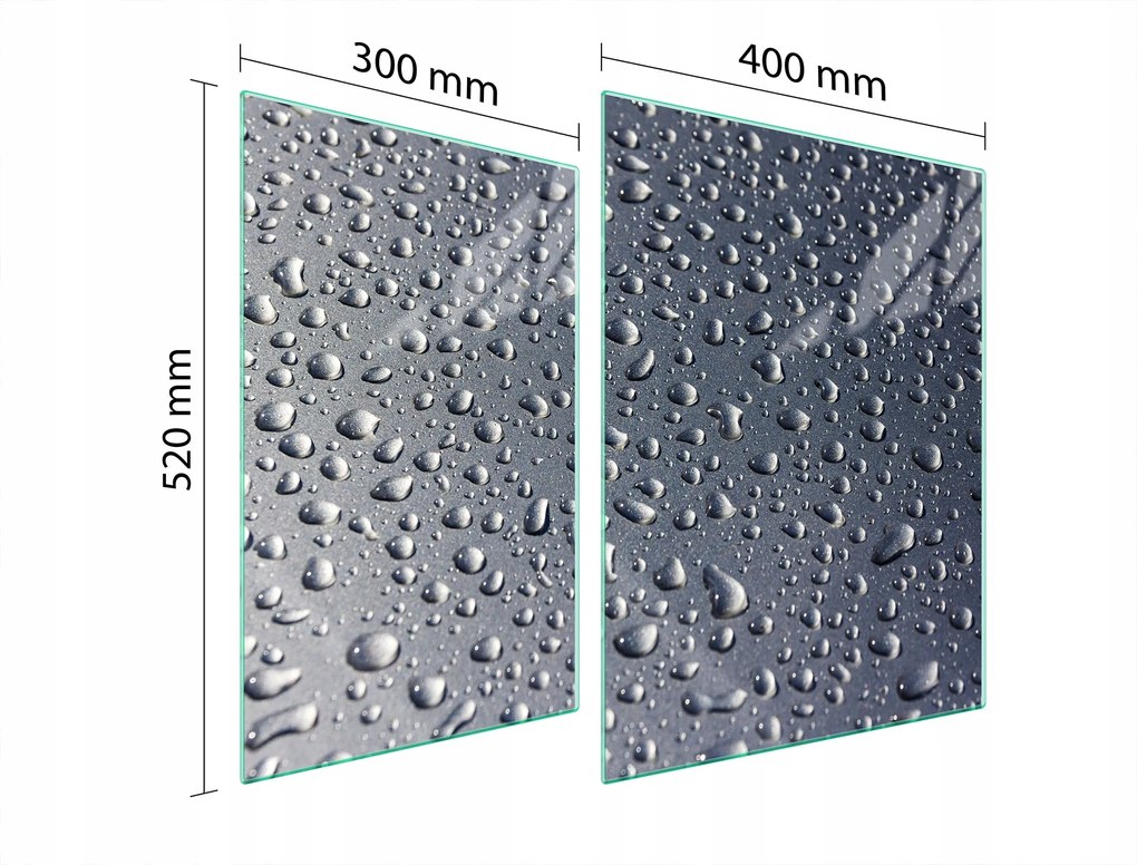 Üveg Tűzhelyvédő Főzőlap 70x52 Csepp Edzett Üveg