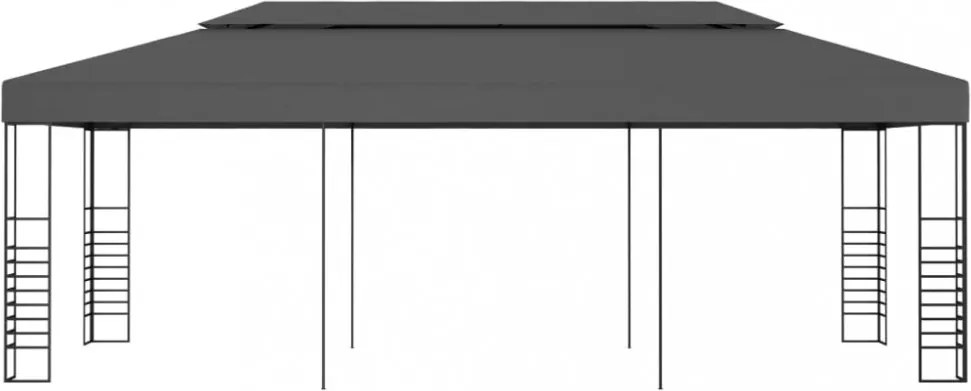 antracitszürke pavilon 3 x 6 m