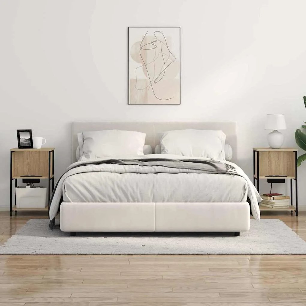 Éjjeliszekrény 2 pcs sonoma tölgy 38 x 31 x 61 cm Faanyag