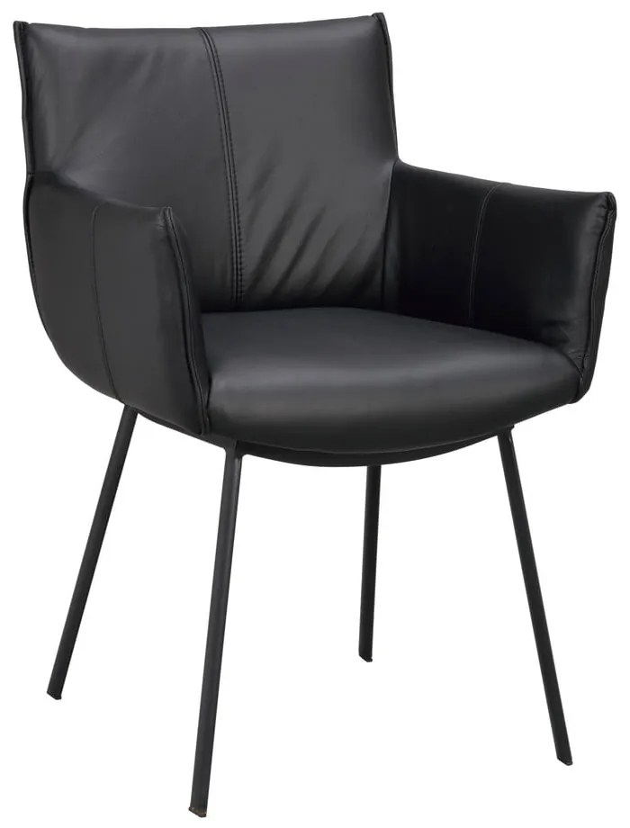 Fekete kárpitozott étkezőfotel szett 2 db-os Hinckley – Rowico