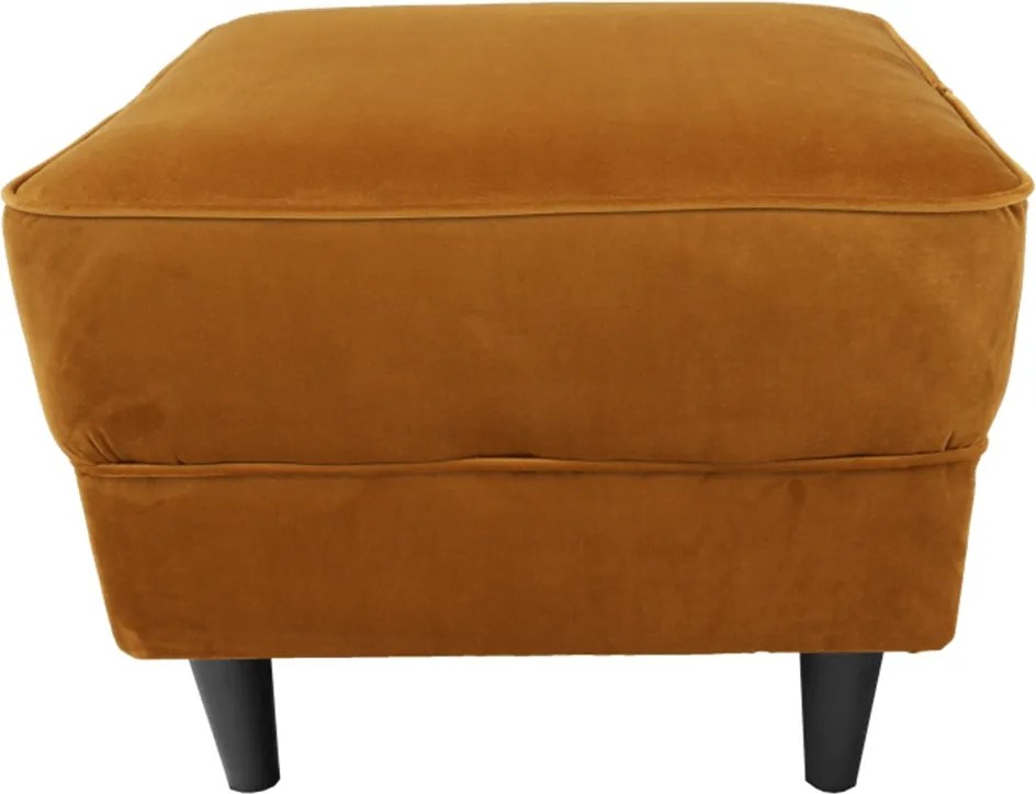 Füles fotel puffal, szövet mustár, ASTRID