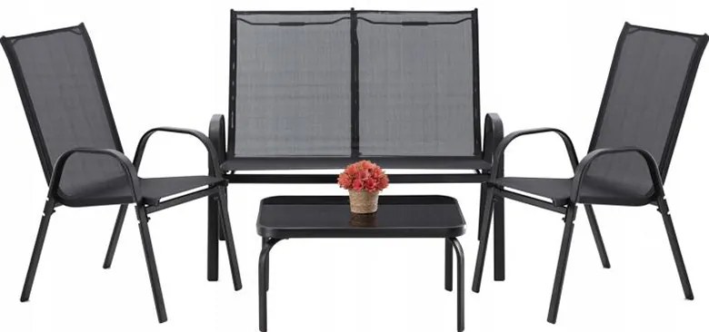 Kerti bútor szett - fekete