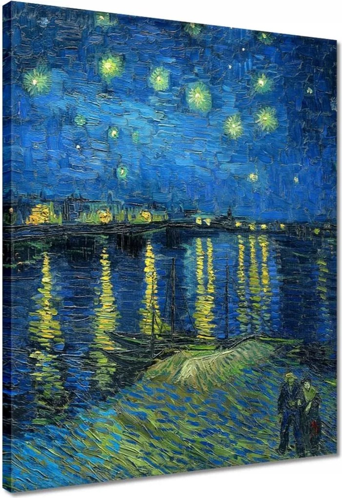 Vászonkép 40x50 Csillagos éj a Rodan felett