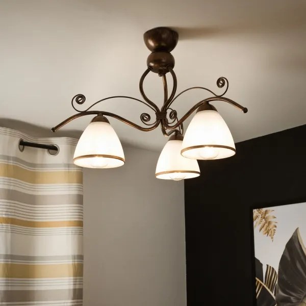 Brilagi - LED Felületre szerelhető csillár ANTICO 3xE27/60W/230V bronz patina