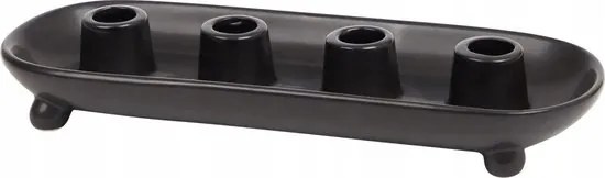 Kerámia gyertyatartó Fekete 4 gyertyához