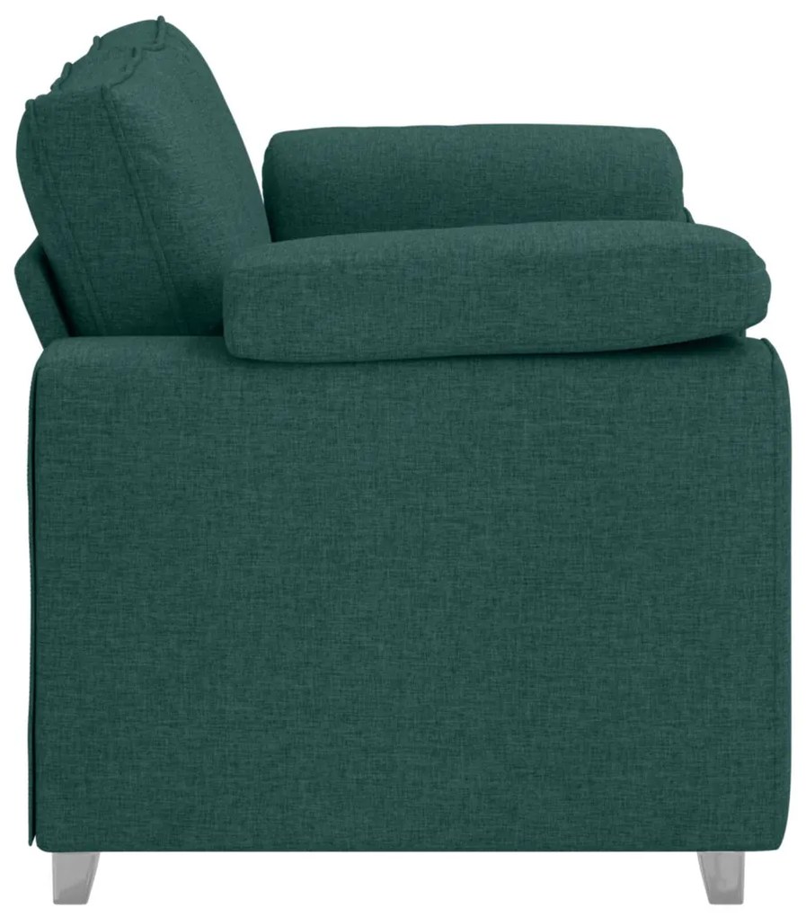 vidaXL Kanapé Sötétzöld 160 x 77 x 82 cm szövet