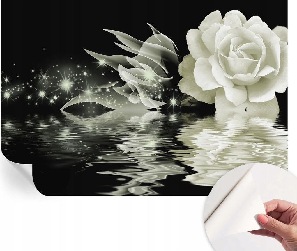 Öntapadós tapéta Divatos 3D fali ragasztóval Fényes rózsa 152x104 cm