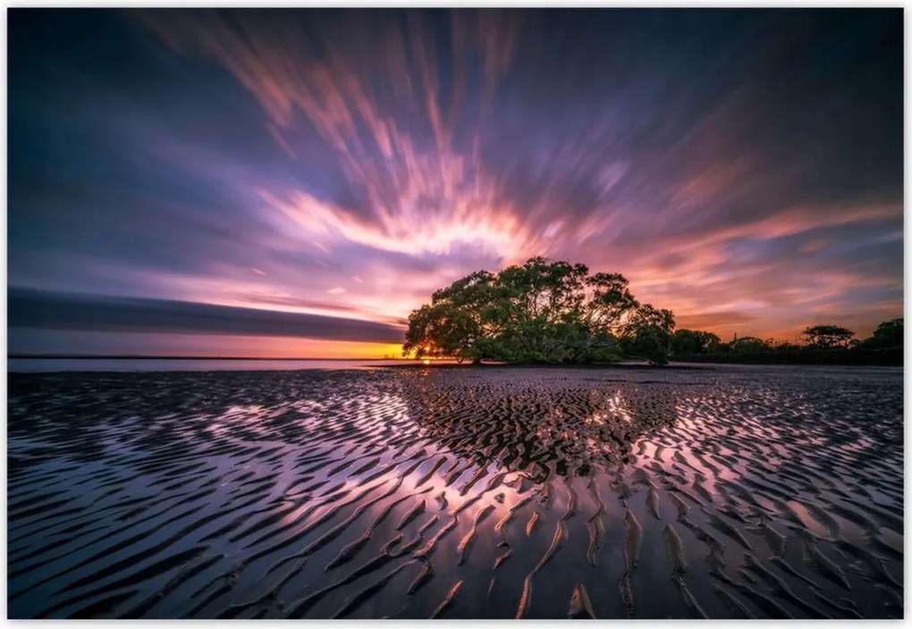 Fotótapéták 152x104 Gyönyörű lila tájkép