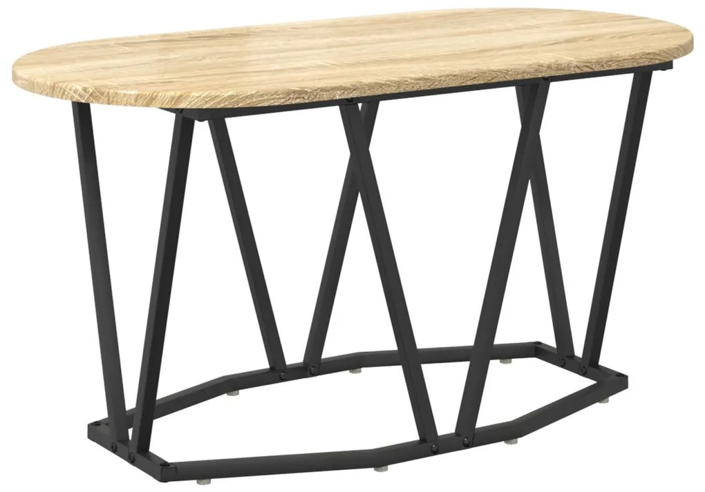 Dohányzóasztal Sonoma tölgy 80x40x40,5 cm Műszaki fa és Fém