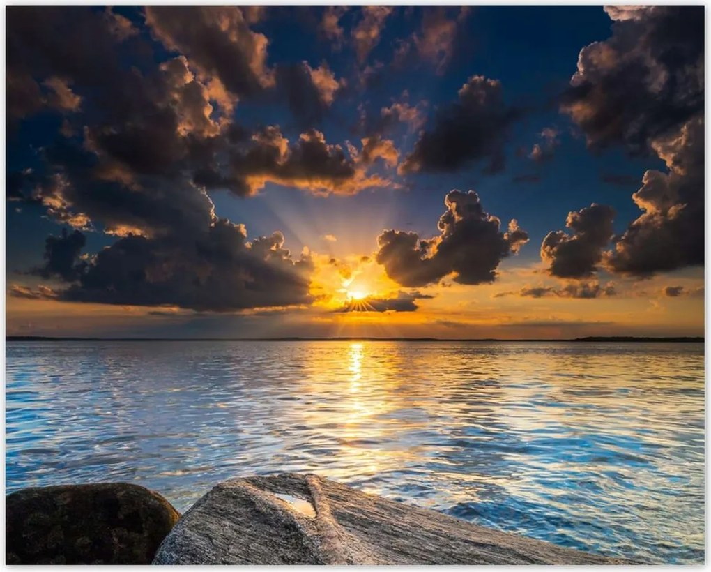 Poszterek 50x40 Sziklák Tenger Naplemente