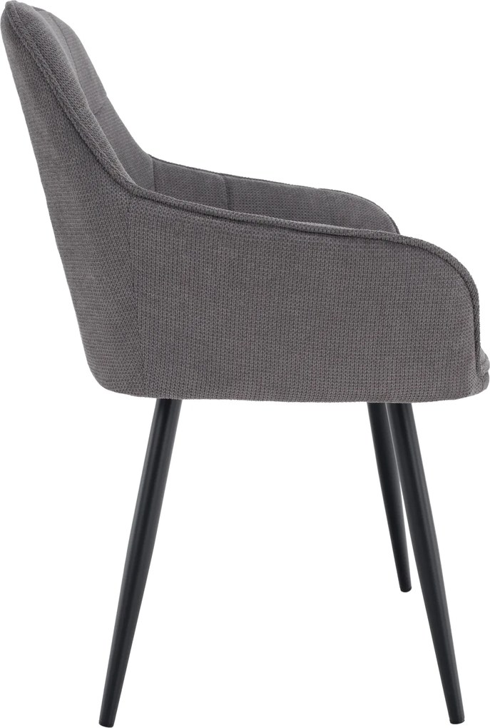 Design fotel, szürke/fekete, MARKEN