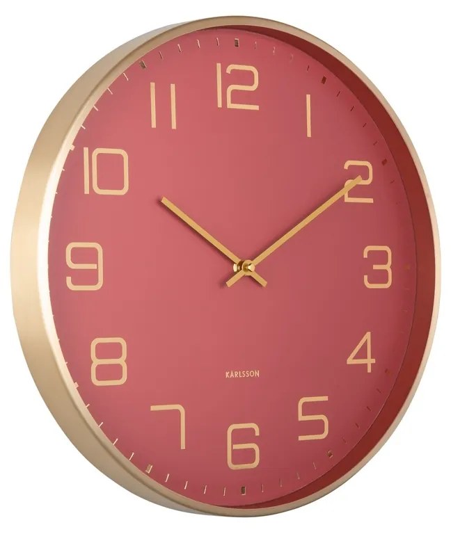 Karlsson 5973RD design falióra, piros, átmérő 40cm