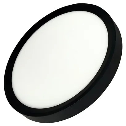 LED mennyezeti lámpatest LED/18W/230V 3000/4000/6500K átm. 23 cm fekete