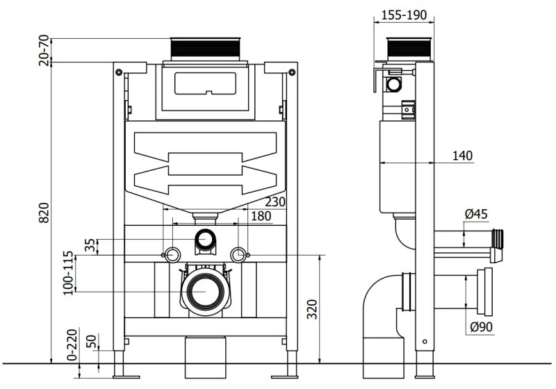 Mexen Fenix XS-U, rejtett modul és függesztett WC Sofia, fehér, 6853354XX00