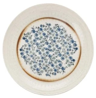 24 darabos étkészlet kék/bézs/porcelán