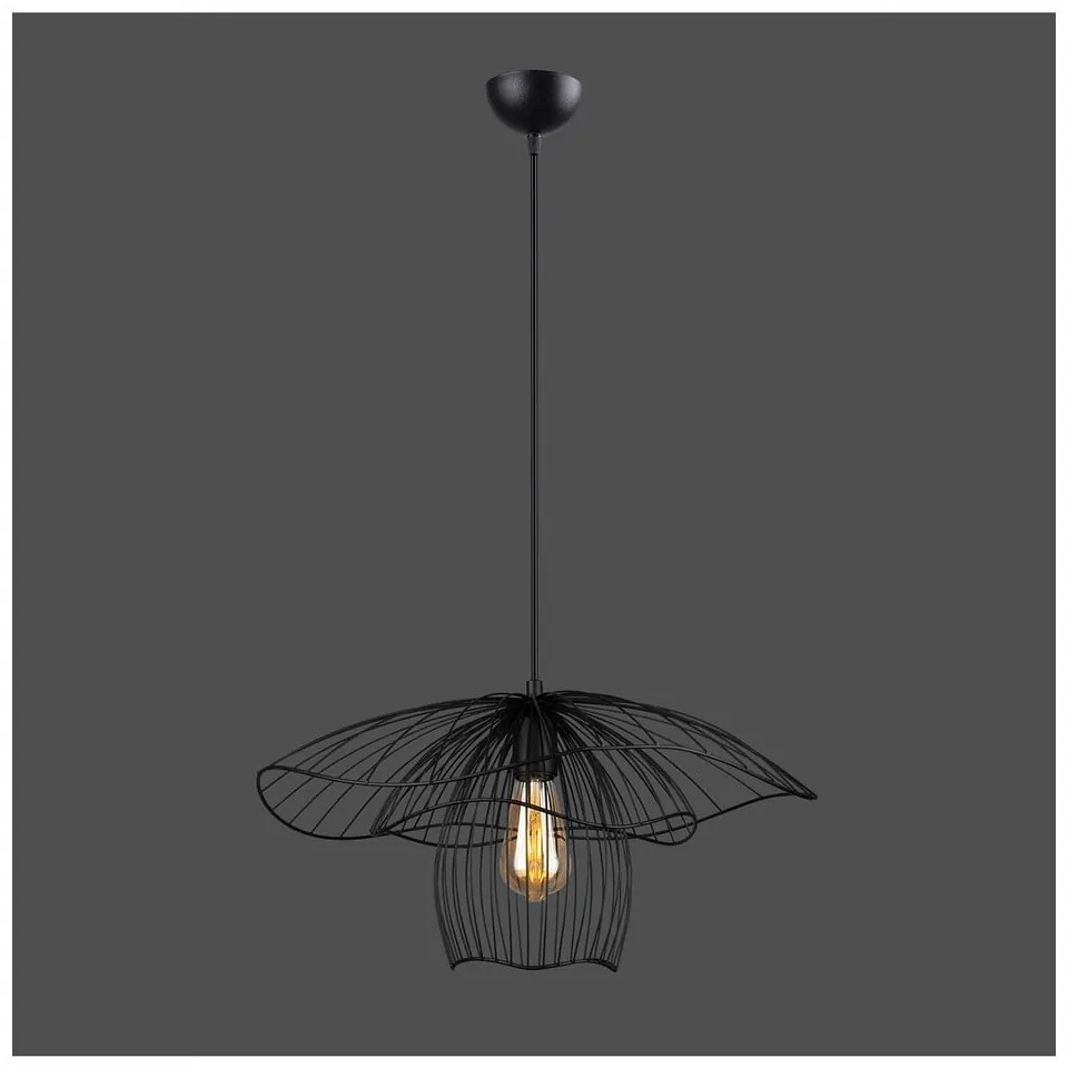 Root fekete függőlámpa, magasság 123 cm - Squid Lighting