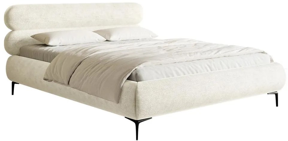 Franciaágy 180 cm Rirri 180B (ágyráccsal) (krém + fekete). 1099831