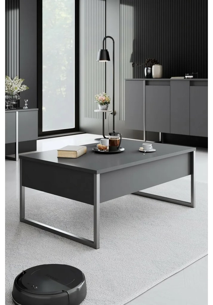 Luxe Anthracite and Silver konferenciaasztal