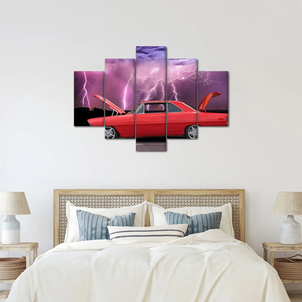 Piros autó képe (150x105 cm)