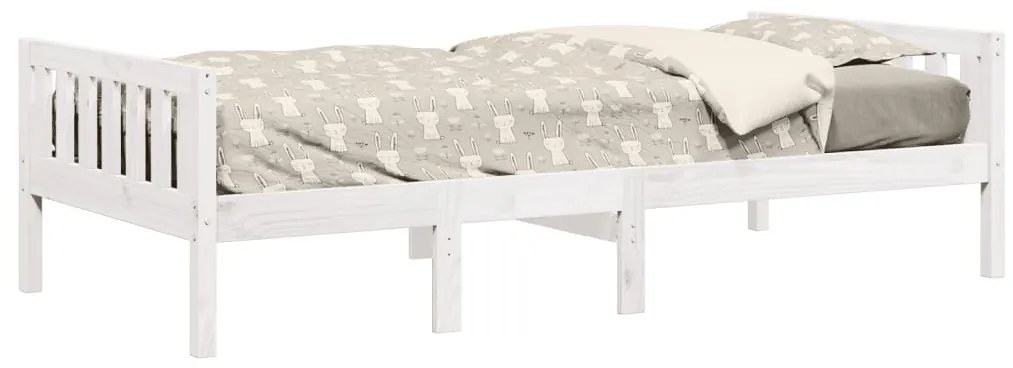 fehér tömör fenyőfa gyerekágy matrac nélkül 90 x 190 cm