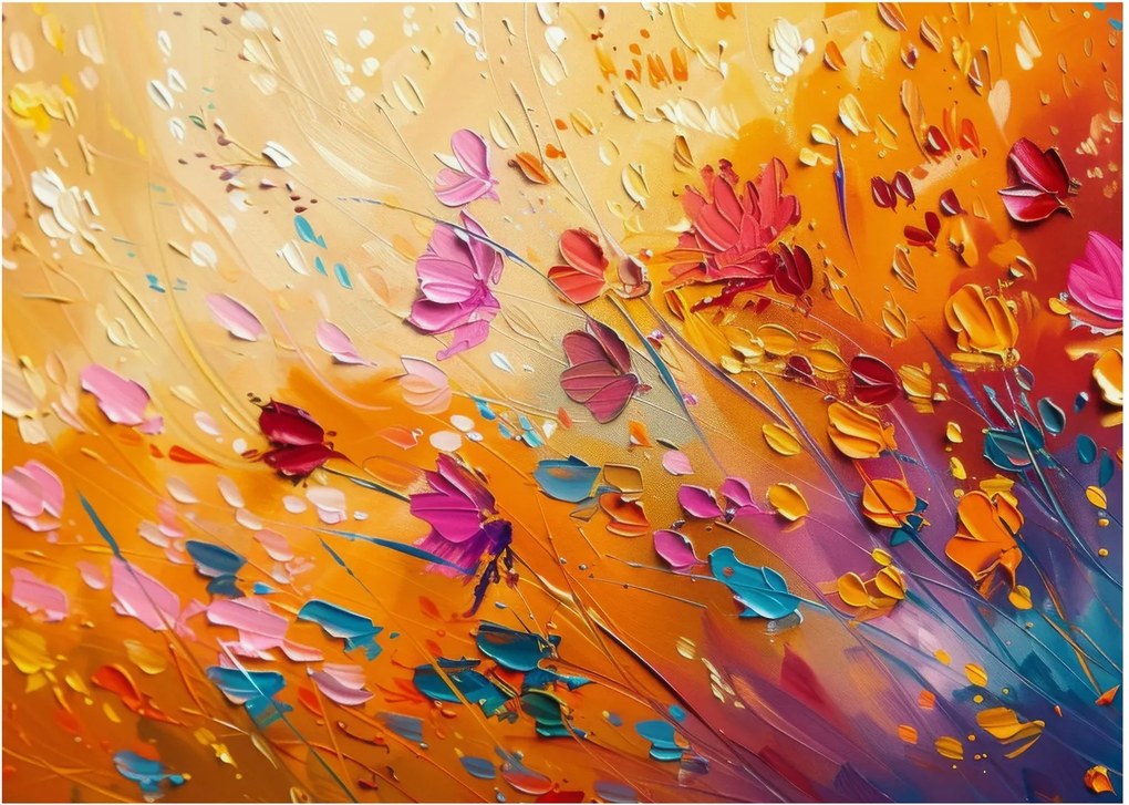 Kép - Színes virágok festése (70x50 cm)